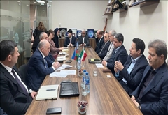 دیدار استاندار اردبیل با رئیس کنفدراسیون کارفرمایان و صنعتگران جمهوری آذربایجان